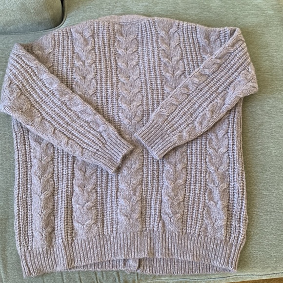 Jenni Kayne Cable Cocoon Cardigan, Sand, XXS - Picture 6 of 6